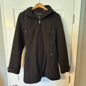 Calvin Klein, Black Women's Winter Trench Coat, Size Medium